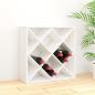 Preview: ARDEBO.de - Weinregal Weiß 62x25x62 cm Massivholz Kiefer