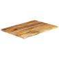 Preview: Tischplatte 70x60x2,5 cm Baumkante Massivholz Raues Mangoholz
