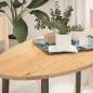 Preview: ARDEBO.de - Tischplatte 120x60x2 cm Massivholz Eiche Oval