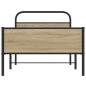 Preview: Bettgestell ohne Matratze 100x190 cm Sonoma-Eiche Holzwerkstoff