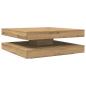 Preview: Couchtisch 360-Grad Drehbar Artisan-Eiche 90x90x34,5 cm