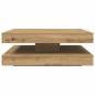 Preview: Couchtisch 360-Grad Drehbar Artisan-Eiche 90x90x34,5 cm