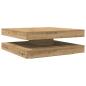 Preview: Couchtisch 360-Grad Drehbar Artisan-Eiche 90x90x34,5 cm