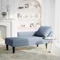 Preview: Chaiselongue mit Kissen Blau Cordstoff