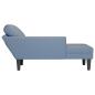 Preview: Chaiselongue mit Kissen Blau Cordstoff