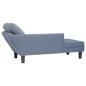 Preview: Chaiselongue mit Kissen Blau Cordstoff