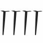 Preview: ARDEBO.de - Couchtischbeine Konische Form 4 Stk. Schwarz 42-43 cm Stahl