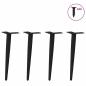 Preview: Couchtischbeine Konische Form 4 Stk. Schwarz 42-43 cm Stahl