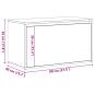 Preview: Flurbank 80x40x45 cm Altholz-Optik Holzwerkstoff