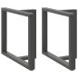 Preview: ARDEBO.de - Esstischbeine T-Form 2 Stk. Anthrazit 100x35x(72-73) cm Stahl