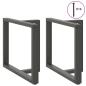 Preview: Esstischbeine T-Form 2 Stk. Anthrazit 100x35x(72-73) cm Stahl