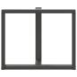 Preview: Esstischbeine T-Form 2 Stk. Anthrazit 100x35x(72-73) cm Stahl