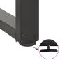Preview: Esstischbeine T-Form 2 Stk. Anthrazit 100x35x(72-73) cm Stahl