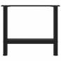 Preview: Couchtischbeine Schwarz 2 Stk. 60x(42-43) cm Stahl
