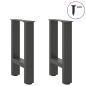 Preview: Couchtischbeine Anthrazit 2 Stk. 38x(42-43) cm Stahl