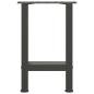 Preview: Couchtischbeine Anthrazit 2 Stk. 38x(42-43) cm Stahl