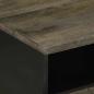 Preview: Couchtisch Schwarz 80x54x40 cm Massivholz Mango