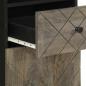 Preview: Badschrank Schwarz 38x33x160 cm Massivholz Mango