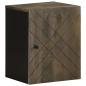 Preview: ARDEBO.de - Bad-Wandschrank Schwarz 38x33x48 cm Massivholz Mango