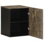 Preview: Bad-Wandschrank Schwarz 38x33x48 cm Massivholz Mango