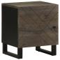 Preview: Nachttische 2 Stk. Schwarz 40x33x46 cm Massivholz Mango