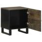Preview: Nachttische 2 Stk. Schwarz 40x33x46 cm Massivholz Mango
