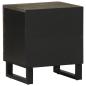 Preview: Nachttische 2 Stk. Schwarz 40x33x46 cm Massivholz Mango