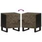 Preview: Nachttische 2 Stk. Schwarz 40x33x46 cm Massivholz Mango
