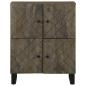 Preview: Sideboard Schwarz 60x33x75 cm Massivholz Mango