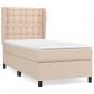 Preview: ARDEBO.de - Boxspringbett Matratze Cappuccino-Braun 100x200cm Kunstleder