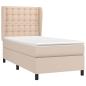 Preview: Boxspringbett Matratze Cappuccino-Braun 100x200cm Kunstleder