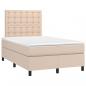 Preview: Boxspringbett mit Matratze & LED Cappuccino-Braun 120x200cm