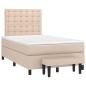Preview: Boxspringbett Matratze Cappuccino-Braun 120x200cm Kunstleder