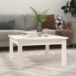Preview: ARDEBO.de - Couchtisch Weiß 55x55x30 cm Massivholz Kiefer