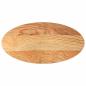 Preview: Tischplatte Hellbraun 100x50x2 cm Massivholz Eiche Oval