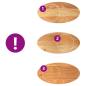 Preview: Tischplatte Hellbraun 100x50x2 cm Massivholz Eiche Oval