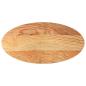 Preview: Tischplatte Hellbraun 100x50x4 cm Massivholz Eiche Oval