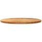 Preview: Tischplatte Hellbraun 100x50x4 cm Massivholz Eiche Oval