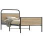 Preview: ARDEBO.de - Bettgestell ohne Matratze 90x200 cm Sonoma-Eiche Holzwerkstoff