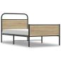 Preview: Bettgestell ohne Matratze 90x200 cm Sonoma-Eiche Holzwerkstoff