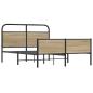 Preview: Bettgestell ohne Matratze 135x190 cm Sonoma-Eiche Holzwerkstoff