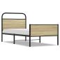 Preview: Bettgestell ohne Matratze 75x190 cm Sonoma-Eiche Holzwerkstoff