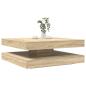 Preview: ARDEBO.de - Couchtisch 360-Grad Drehbar Sonoma-Eiche 90x90x34,5 cm