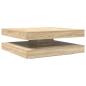 Preview: Couchtisch 360-Grad Drehbar Sonoma-Eiche 90x90x34,5 cm