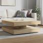 Preview: Couchtisch 360-Grad Drehbar Sonoma-Eiche 90x90x34,5 cm