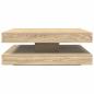 Preview: Couchtisch 360-Grad Drehbar Sonoma-Eiche 90x90x34,5 cm