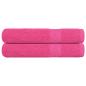 Preview: ARDEBO.de - Handtücher 2 Stk. Rosa 100x200 cm 360 g/m² 100% Baumwolle
