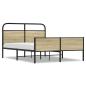 Preview: Bettgestell ohne Matratze 120x190 cm Sonoma-Eiche Holzwerkstoff