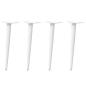 Preview: ARDEBO.de - Couchtischbeine Konische Form 4 Stk. Weiß 42-43 cm Stahl