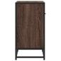 Preview: Nachttisch Braun Eichen-Optik 60x31x60 cm Holzwerkstoff Metall